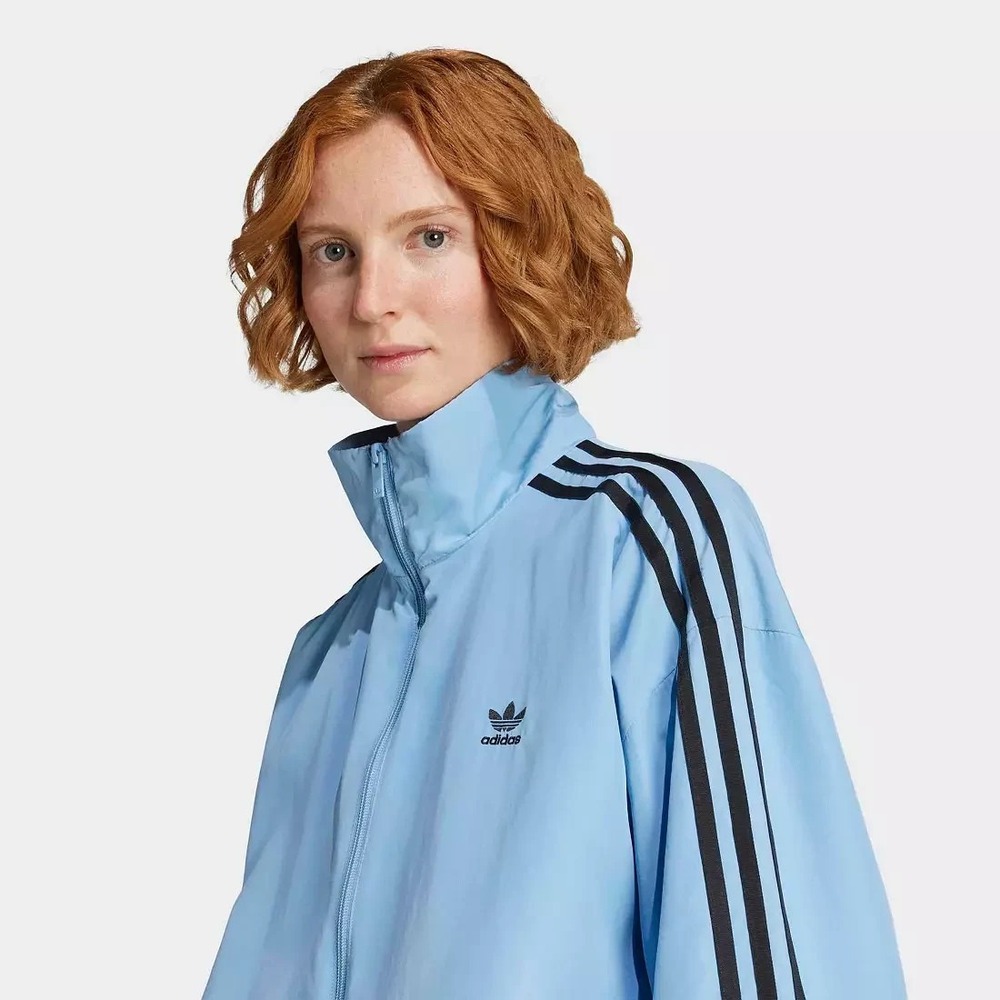 Adidas Originals Women's Size XL Firebird Oversized Track Jacket Ash Blue JY2638 - Picture 4 of 7
